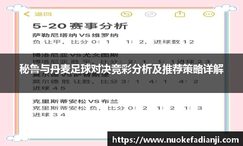 秘鲁与丹麦足球对决竞彩分析及推荐策略详解
